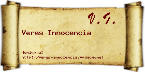 Veres Innocencia névjegykártya